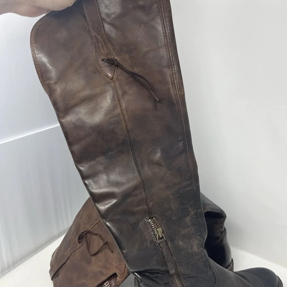 ARIAT Tall OTK Reverse-Ombre' Brown Leather FARAH #10021610 Boots US 7.5 B